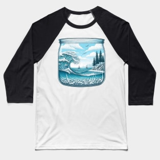 Sea View in Transparent Jar Art Baseball T-Shirt